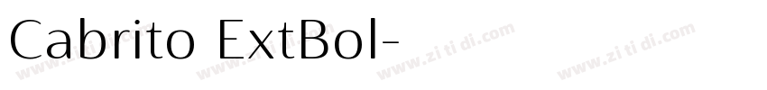 Cabrito ExtBol字体转换 Cabrito ExtBol字体转换